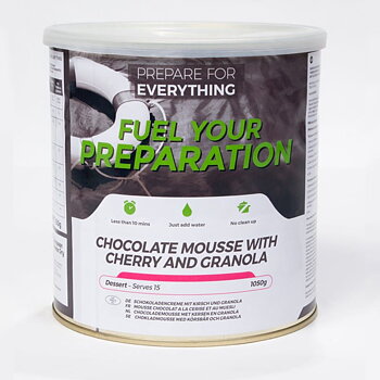 Fuel Your Preparation | Mousse au Chocolat mit Granola & Kirsche | Gefriergetrocknete Lebensmittel | 1050g