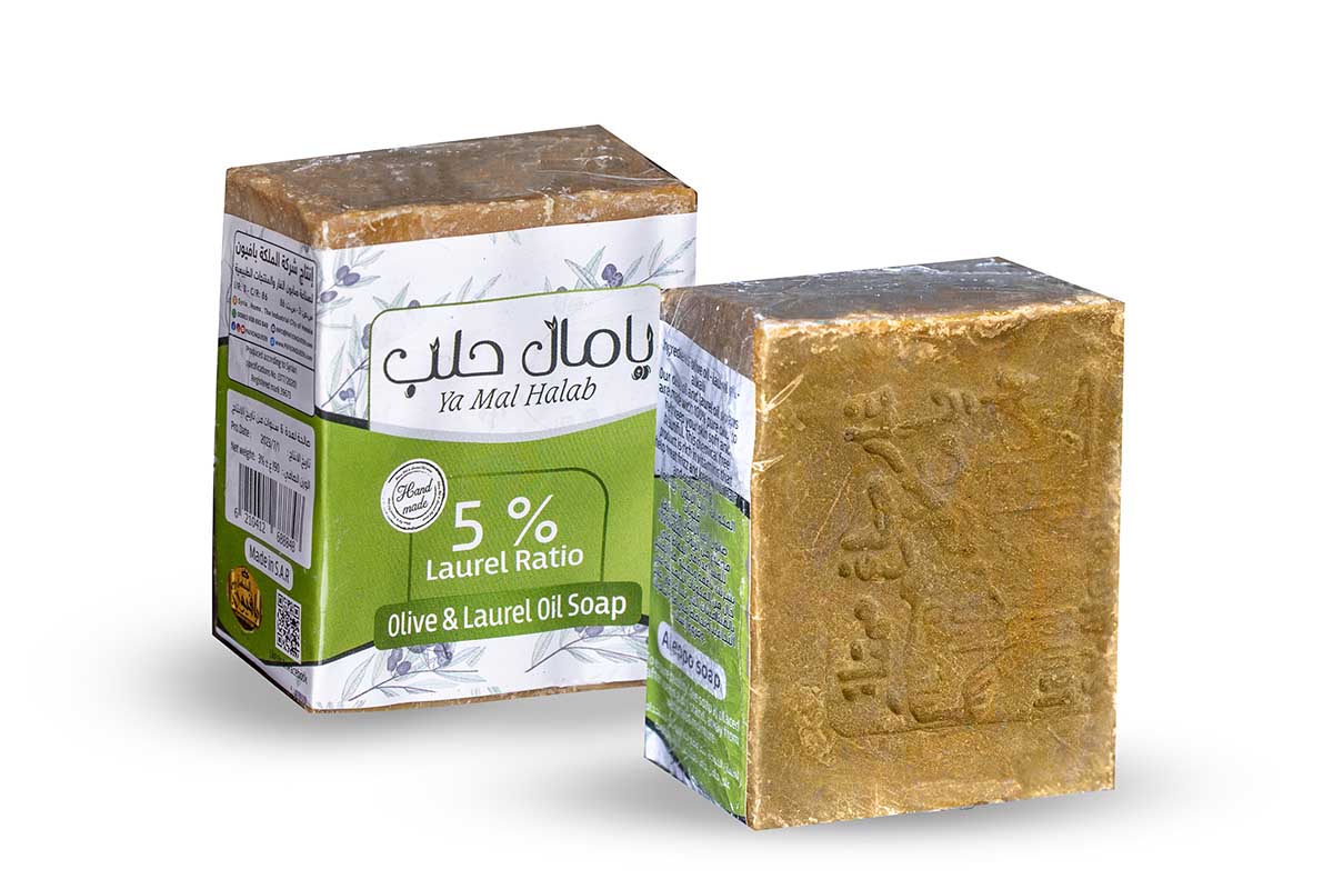 Aleppotvål med  0%, 2%, 10%, 40% lagerbärsolja, 150-180 g  - 6