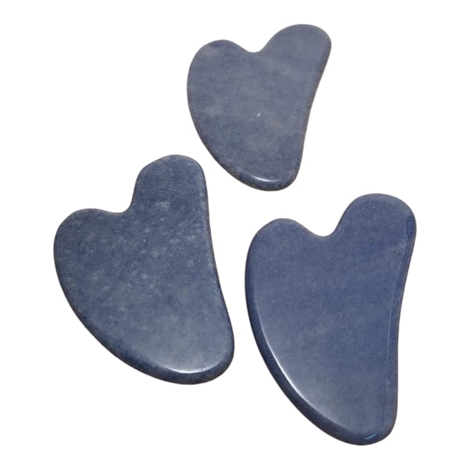Heart Shaped Gua Sha  Massage Blue Aventurine, Gua sha- hjärta av blå aventurin - 2