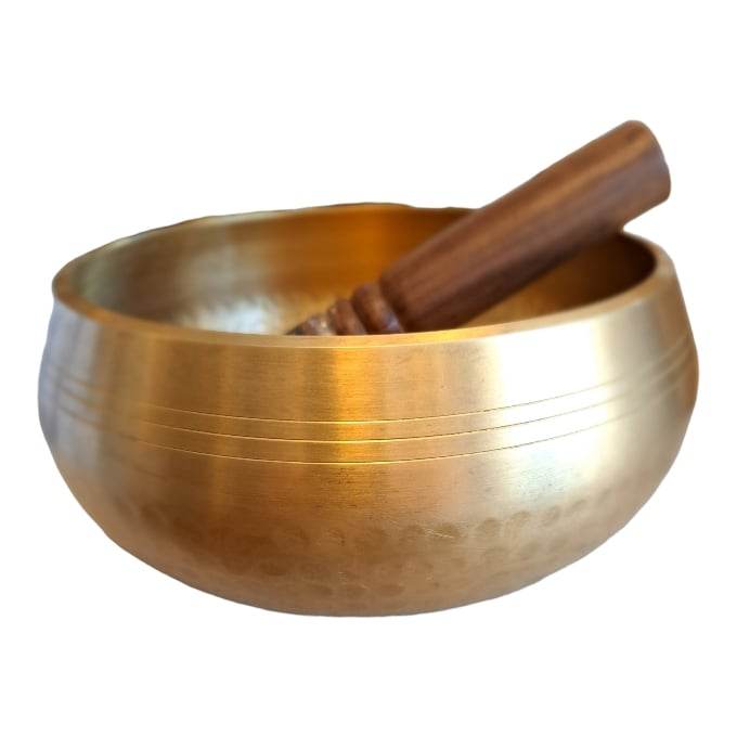 Tibetanska klangskålar -Singing Bowls i hamrad mässing