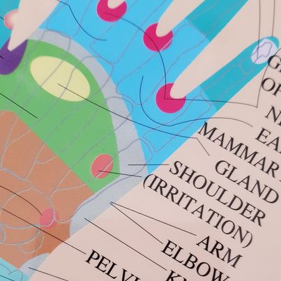 Hand and Foot Reflexology Chart, plansch A2 - 2
