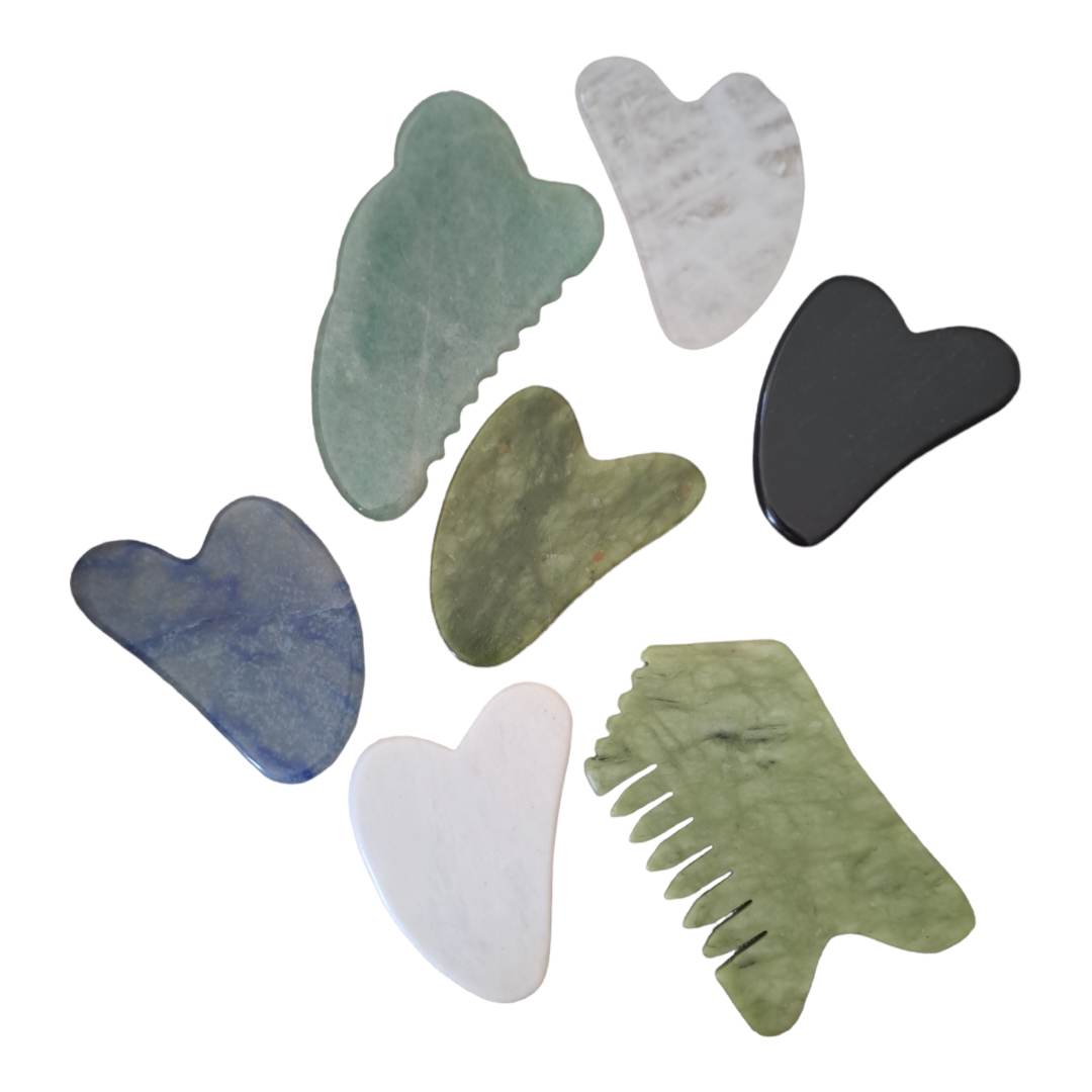 Gua Sha -Green jade Comb - 5