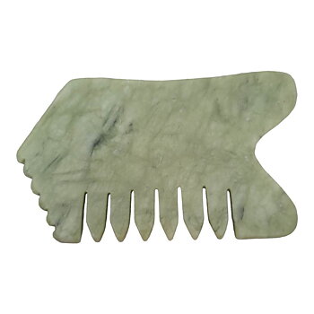 Gua Sha -Green jade Comb