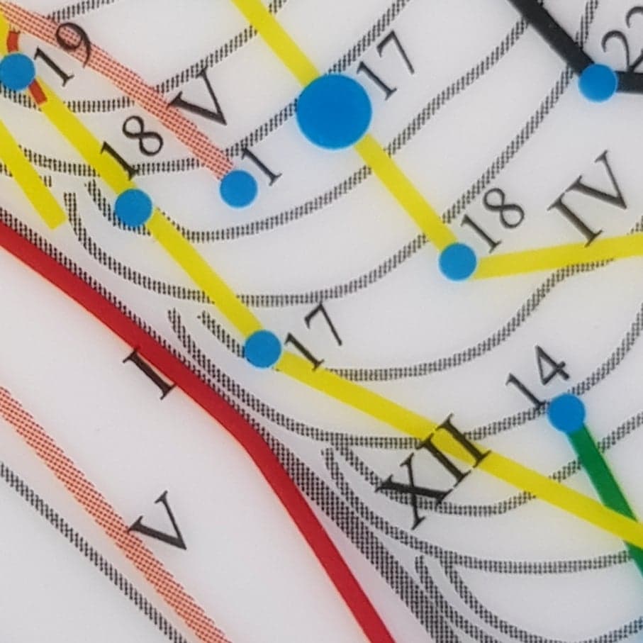 Kroppsakupunkturplansch, Dubbelsidig  A4 med alla meridianer utmärkta-chronobioenergetics, A4 - 4