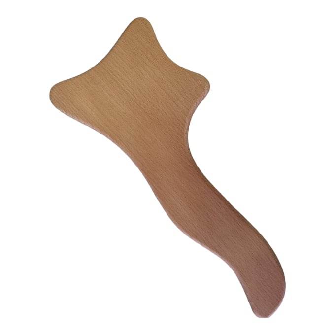 Gua sha eller lymfmassage - Stora Massageverktyg i obehandlat trä - 3