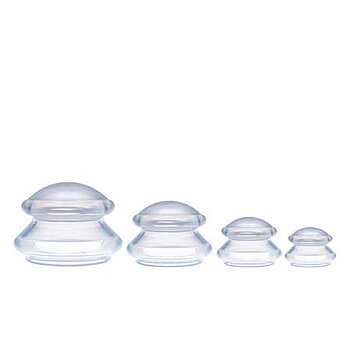 Silicone Cupping Jars - transparent (4 per pack)
