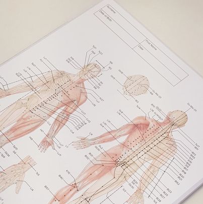 Patientkort - Acupuncture and Meridian Notepad
