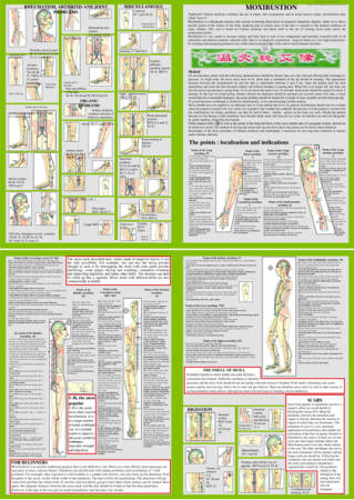 Moxibustion- Moxa, Dubbel 2-sidig A4, engelsk eller fransk text