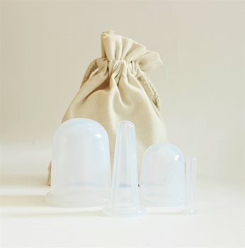 Silicone Cupping set, 4 eller 7 koppor för kropp och ansikte, XS-L