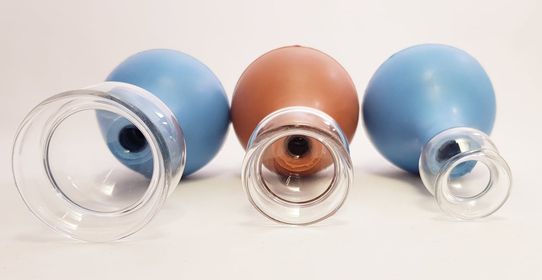 Glass Cupping Jar with Rubber suction ball- sugkoppor - 2