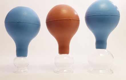 Glass Cupping Jar with Rubber suction ball- sugkoppor - 3