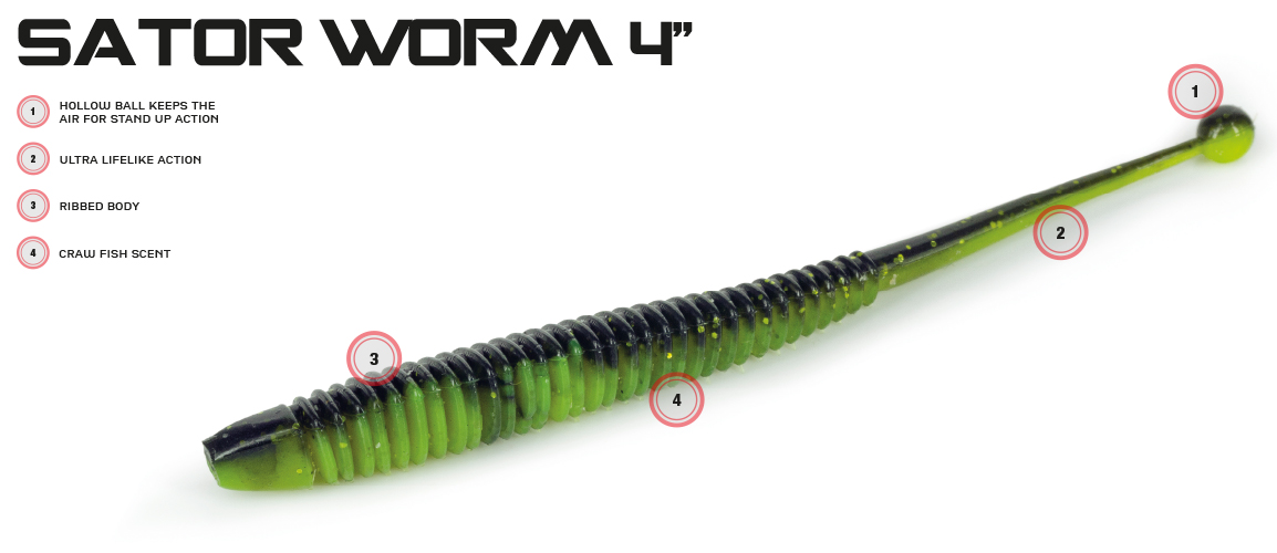 Molix Sator Worm 10 cm 10-pack - 6