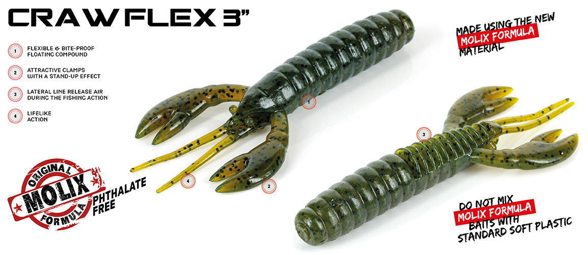 Molix Craw Flex 7,5 cm 6-pack - 2
