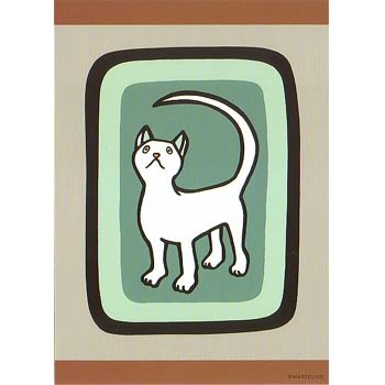 15-154 KORT A5 WITHE CAT