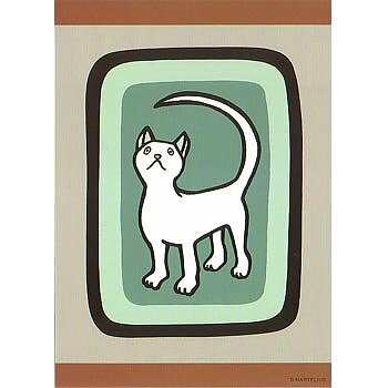 15-154 KORT A5 WITHE CAT