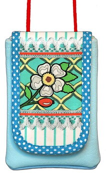 90-903 MOBILEPHONE CASE DOG-ROSE