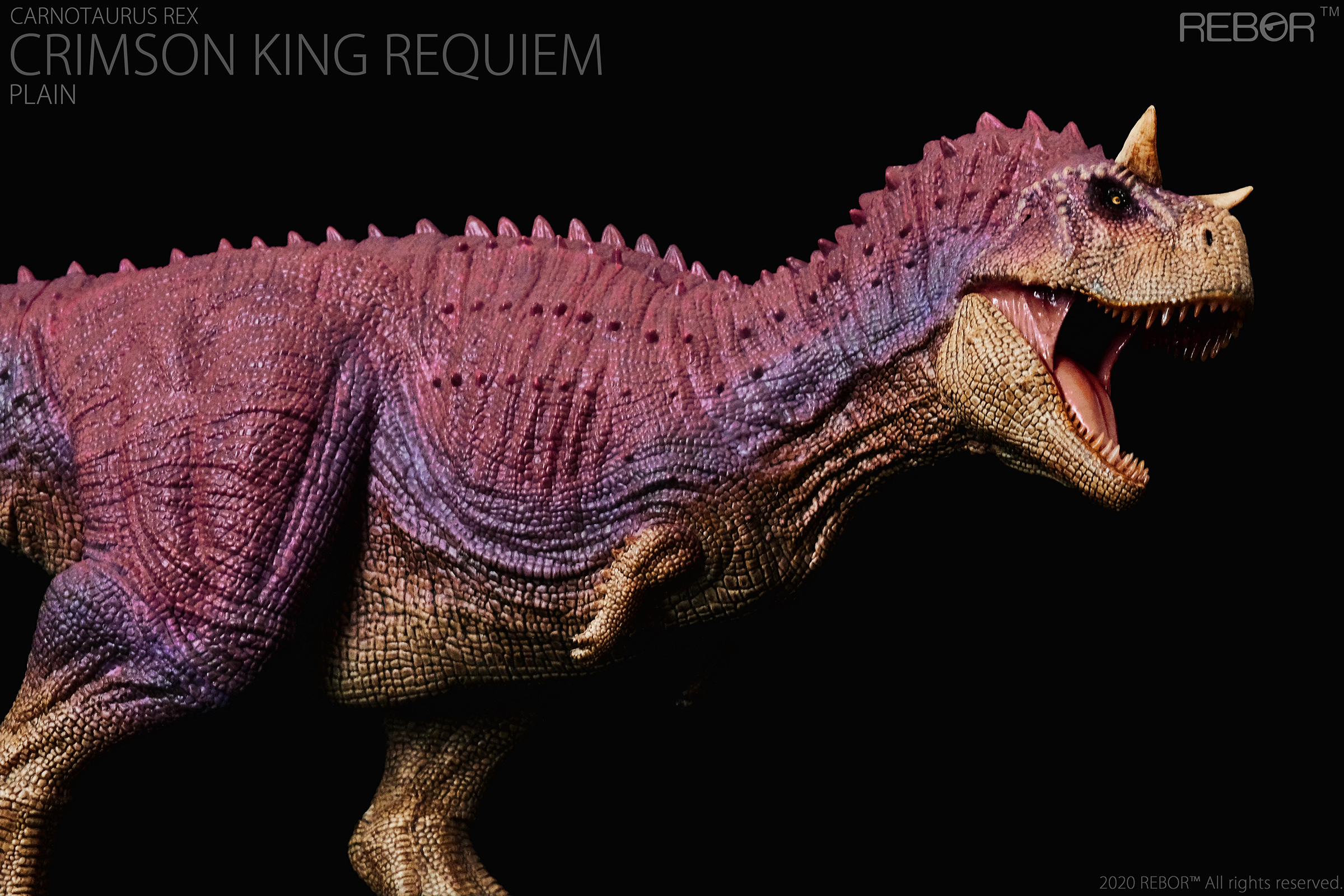 REBOR Jurassique Dinosaure Carnotaurus Rex Cramoisi King Requiem Uni 1/35 
