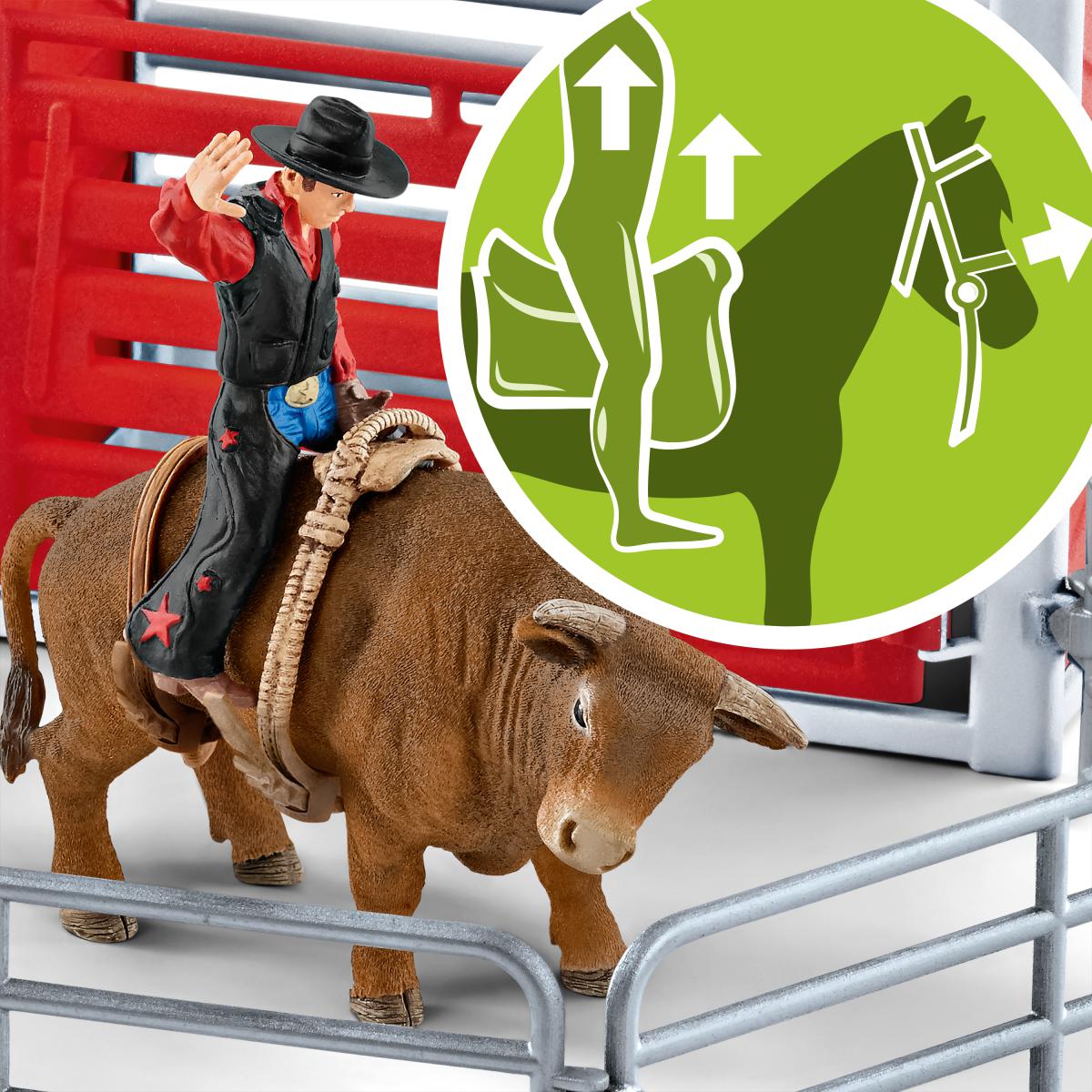 Schleich bull sale riding with cowboy