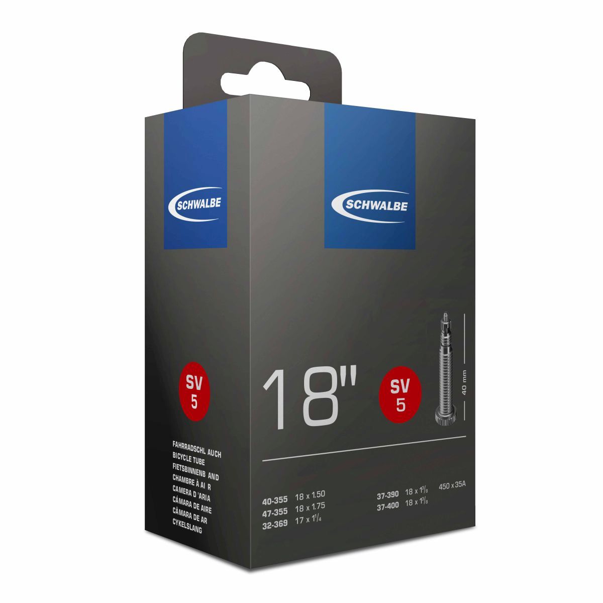 SCHWALBE SV5 (32-47x355-400) Presta-ventil