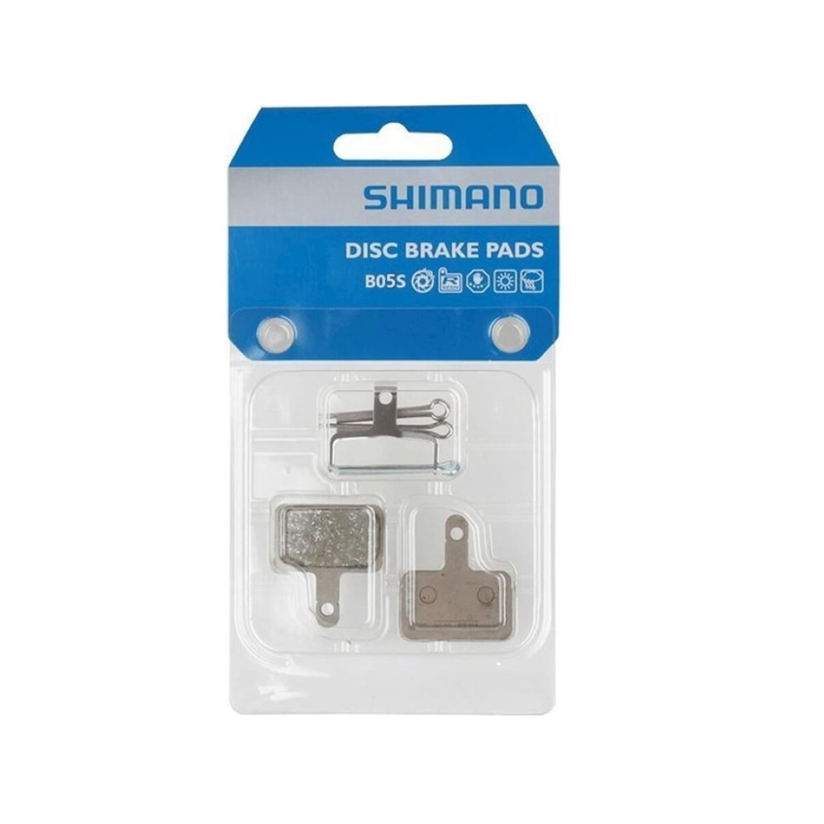 Skivbromsbelägg B05S Resin Incl Spring/Split Pin 1 pair