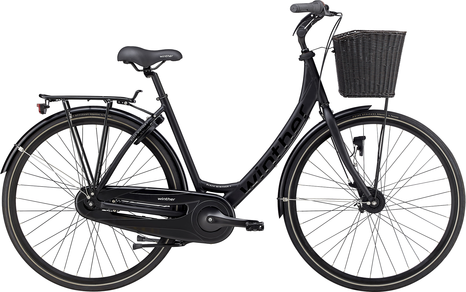 Black Winther 4 Dam 7vxl fot/rullbroms 50cm Svart