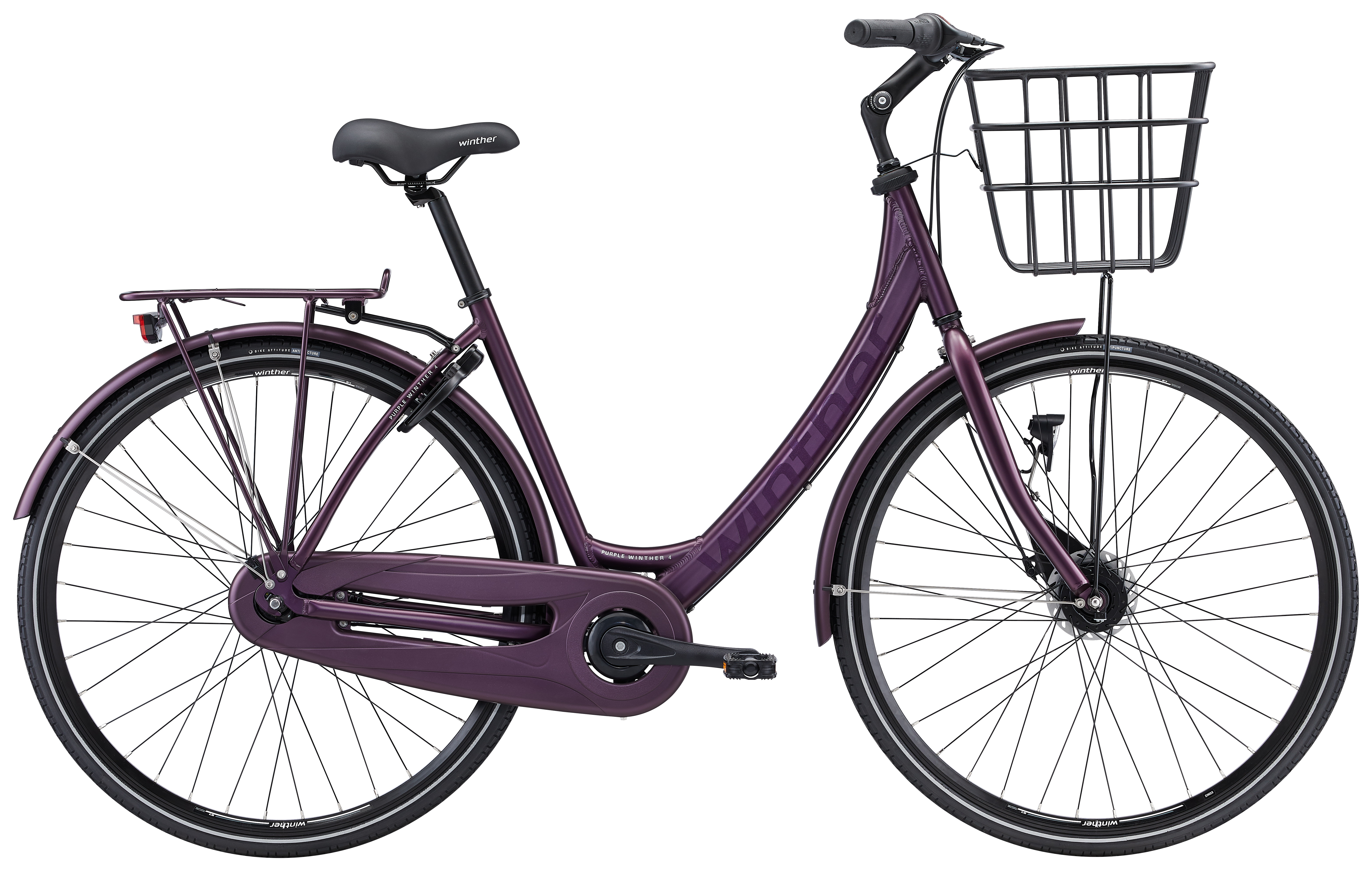 Purple Winther 4 Dam 7vxl fot/rullbroms 54cm Matt lila