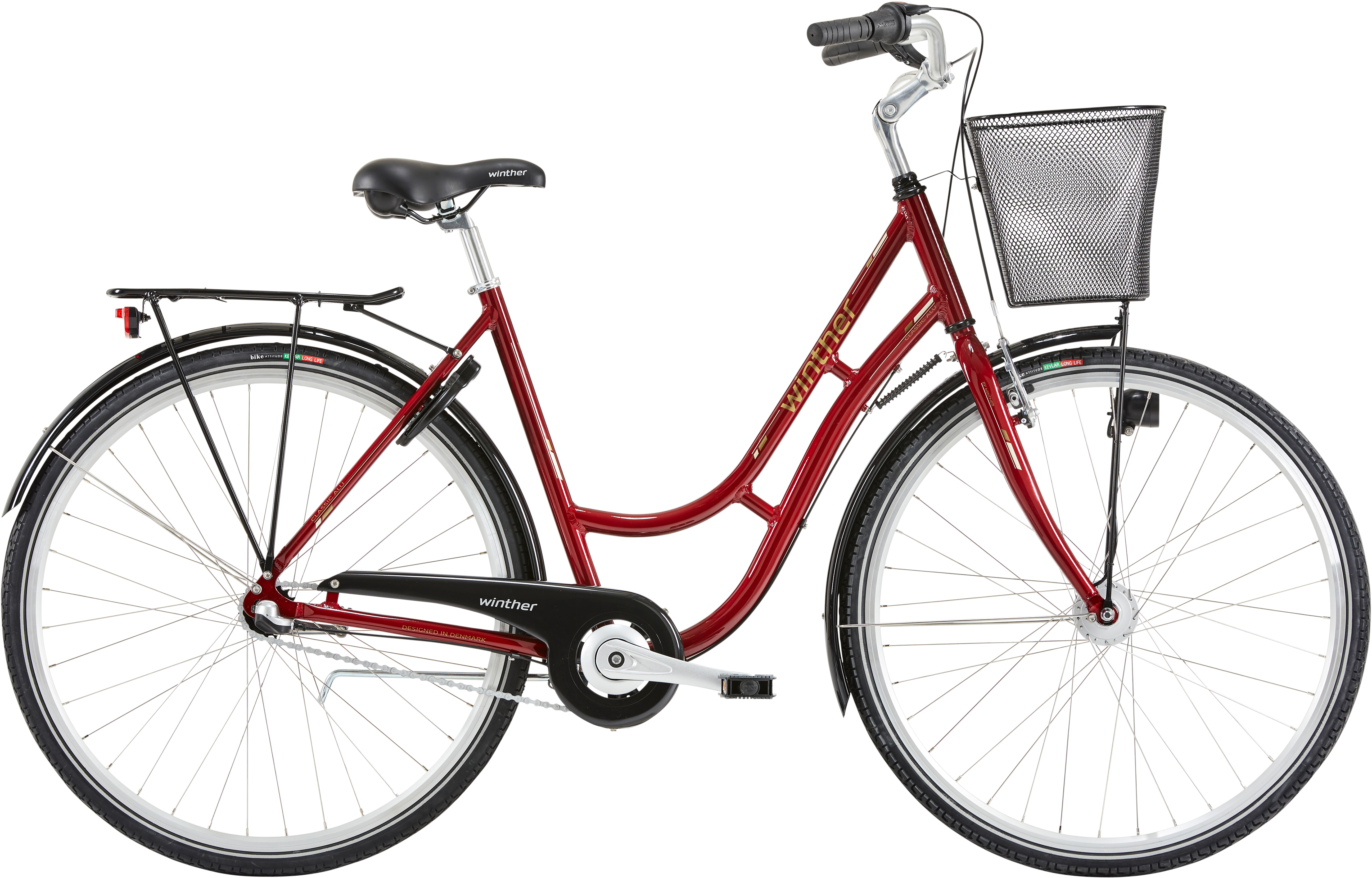 Winther Classic SE Dam 3vxl 48cm Röd inkl. korg