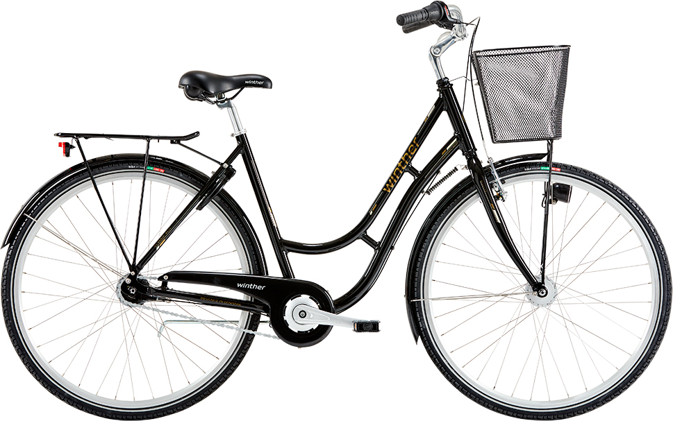 Winther Classic SE Dam 7vxl 52cm Svart inkl. korg