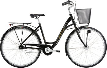 Winther Shopping SE Dam 3vxl fot/v-broms 48cm Svart inkl. korg