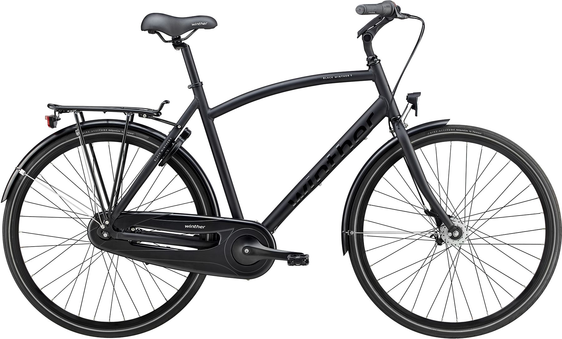 Black Winther 5 Herr 7vxl fotbroms 56cm Mattsvart