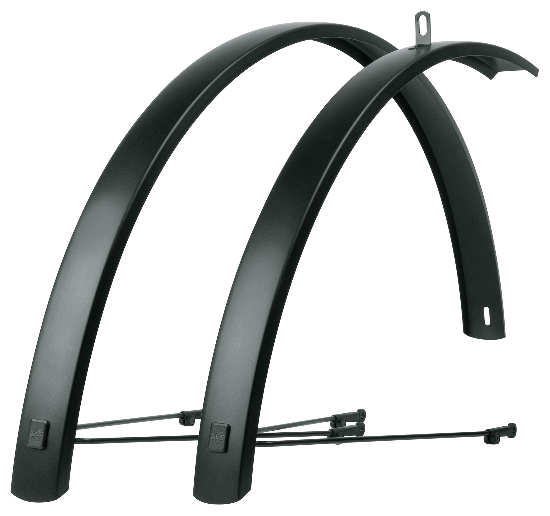 Skärmset SKS EDGE AL 700c 56mm inkl. stag Mattsvart alu