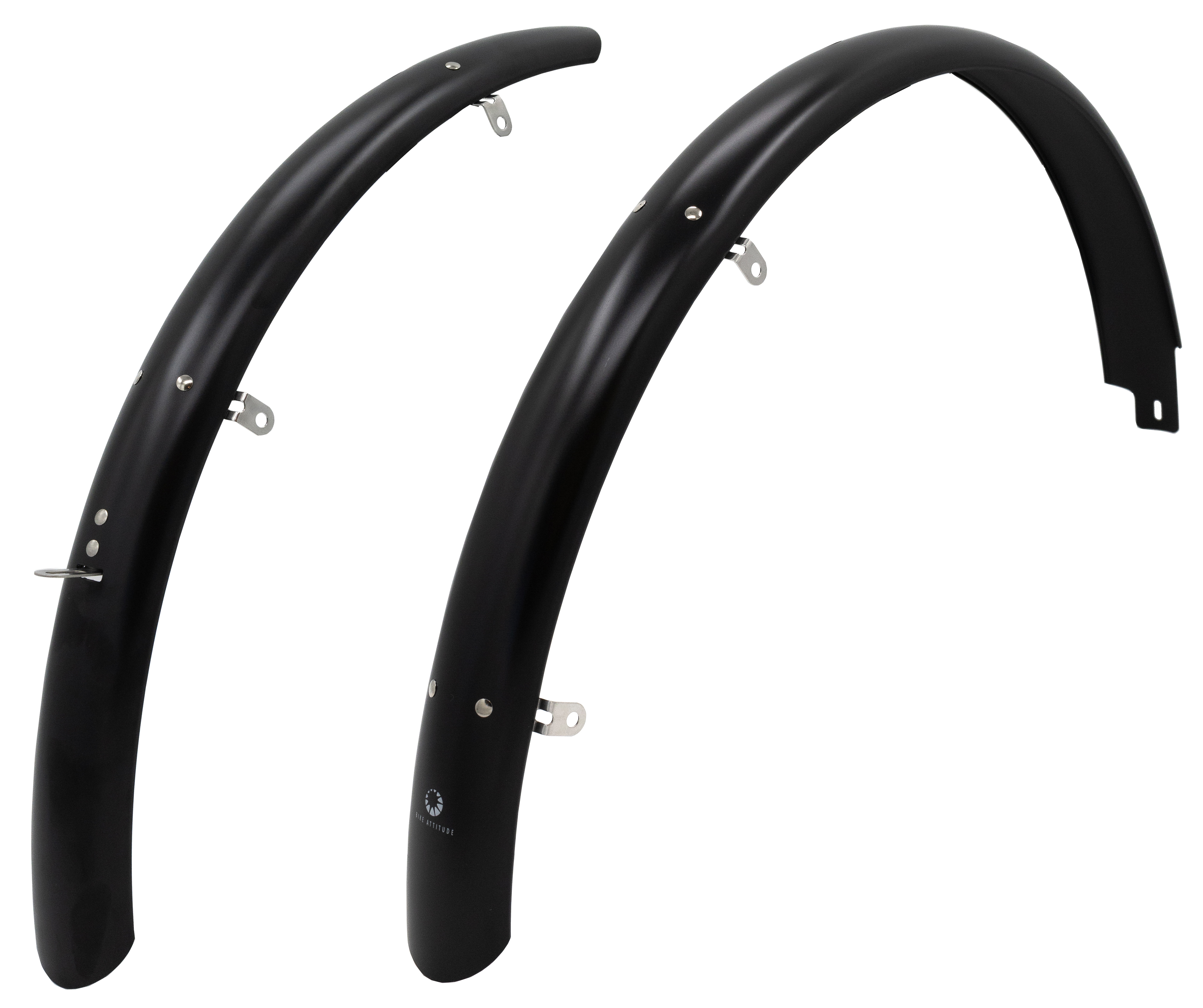 Skärmset Bike Attitude 700c 45mm alu inkl. rostfria stag Blanksvart