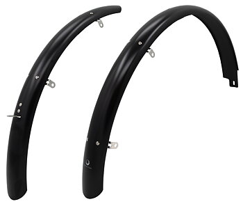 Skärmset Bike Attitude 700c 45mm alu inkl. rostfria stag Blanksvart