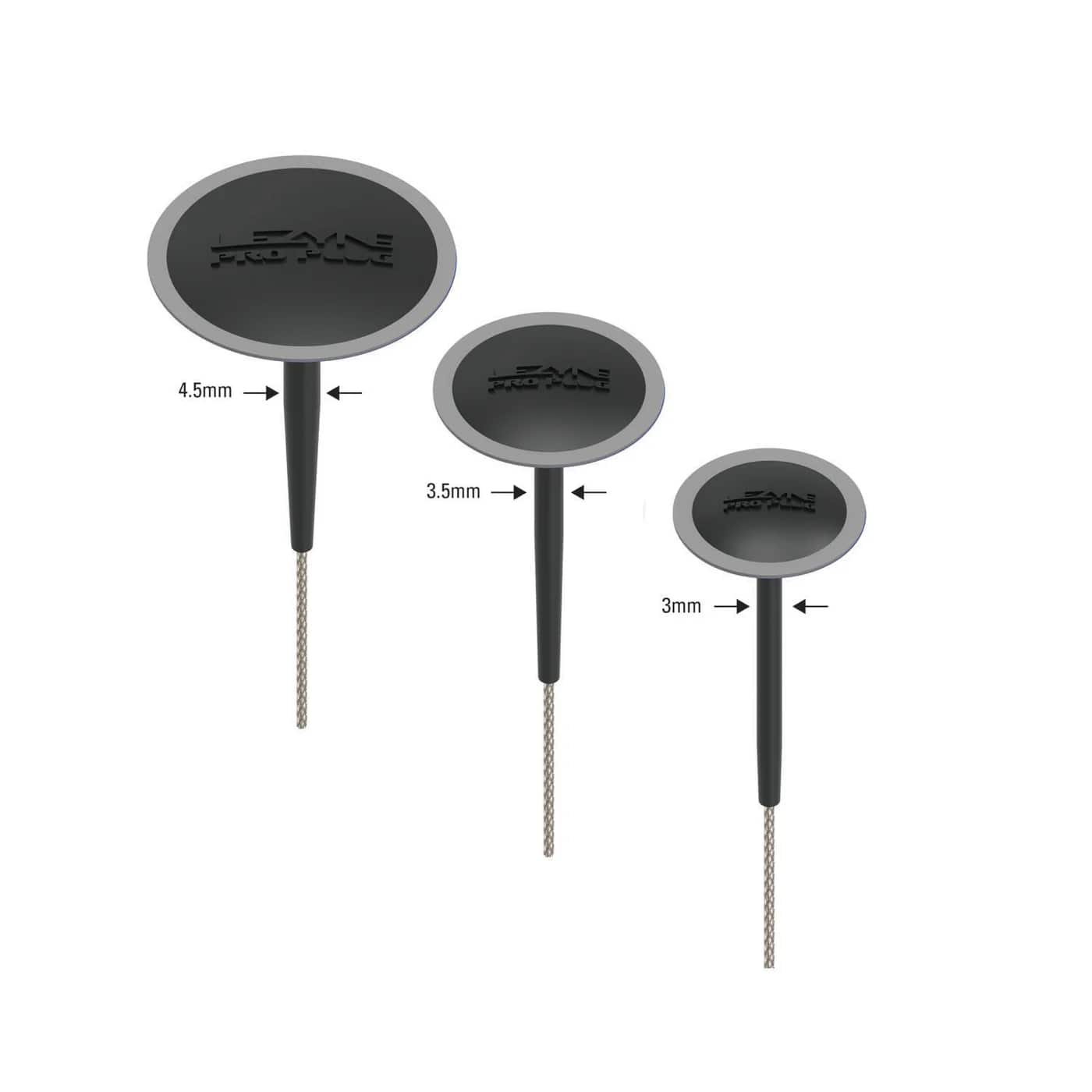 Lezyne Tubeless Pro Plugs m. 2 x 3mm, 2 x 3.5mm och 2 x 4.5mm plugs