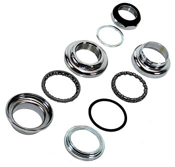 Styrlagersats komplett silver 1"  27.0mm