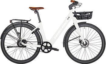 Nishiki Poseidon BLT Elcykel Remdrift Unisex Blank Vanilj
