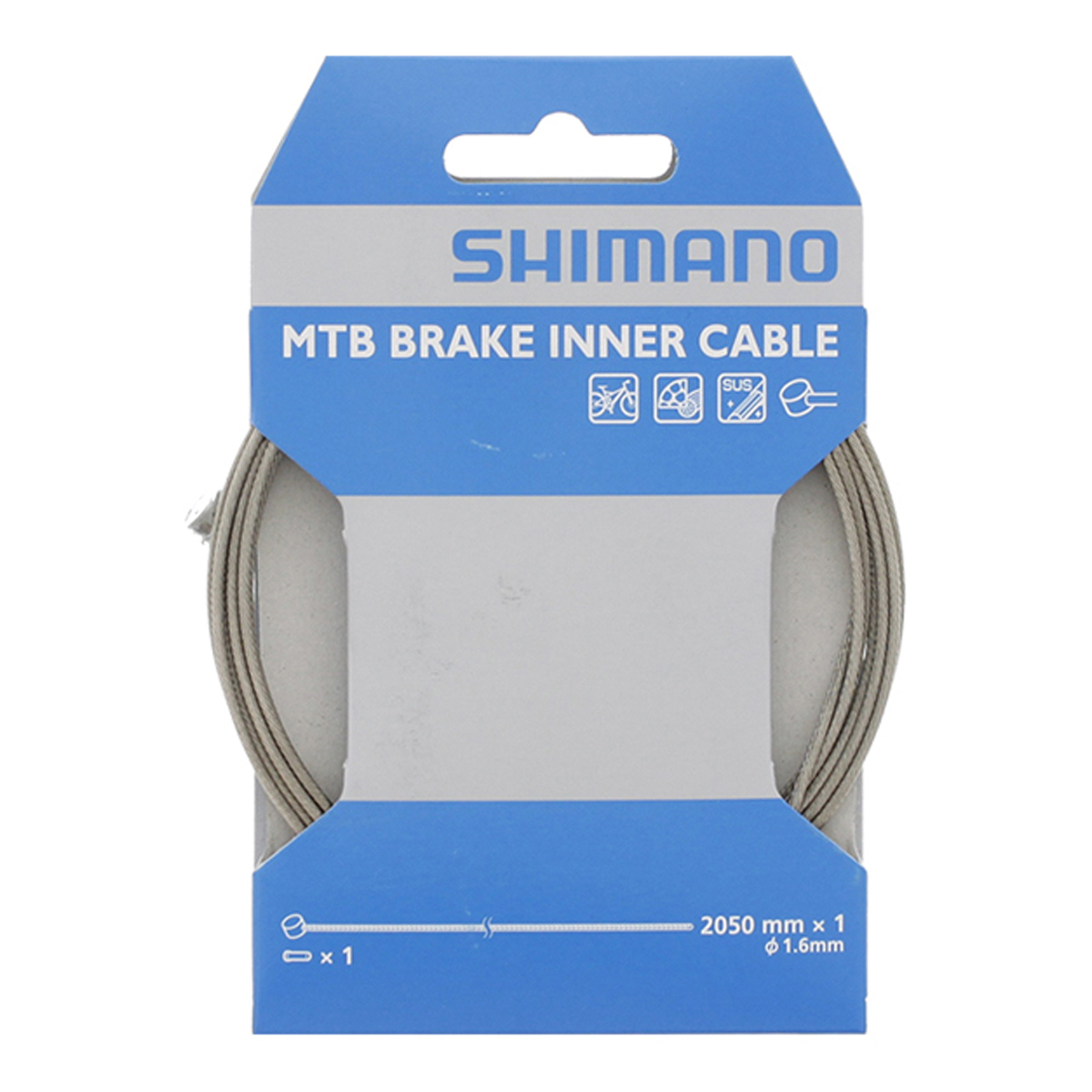 Bromsvajer MTB rostfri 1st, 1,6x2050mm