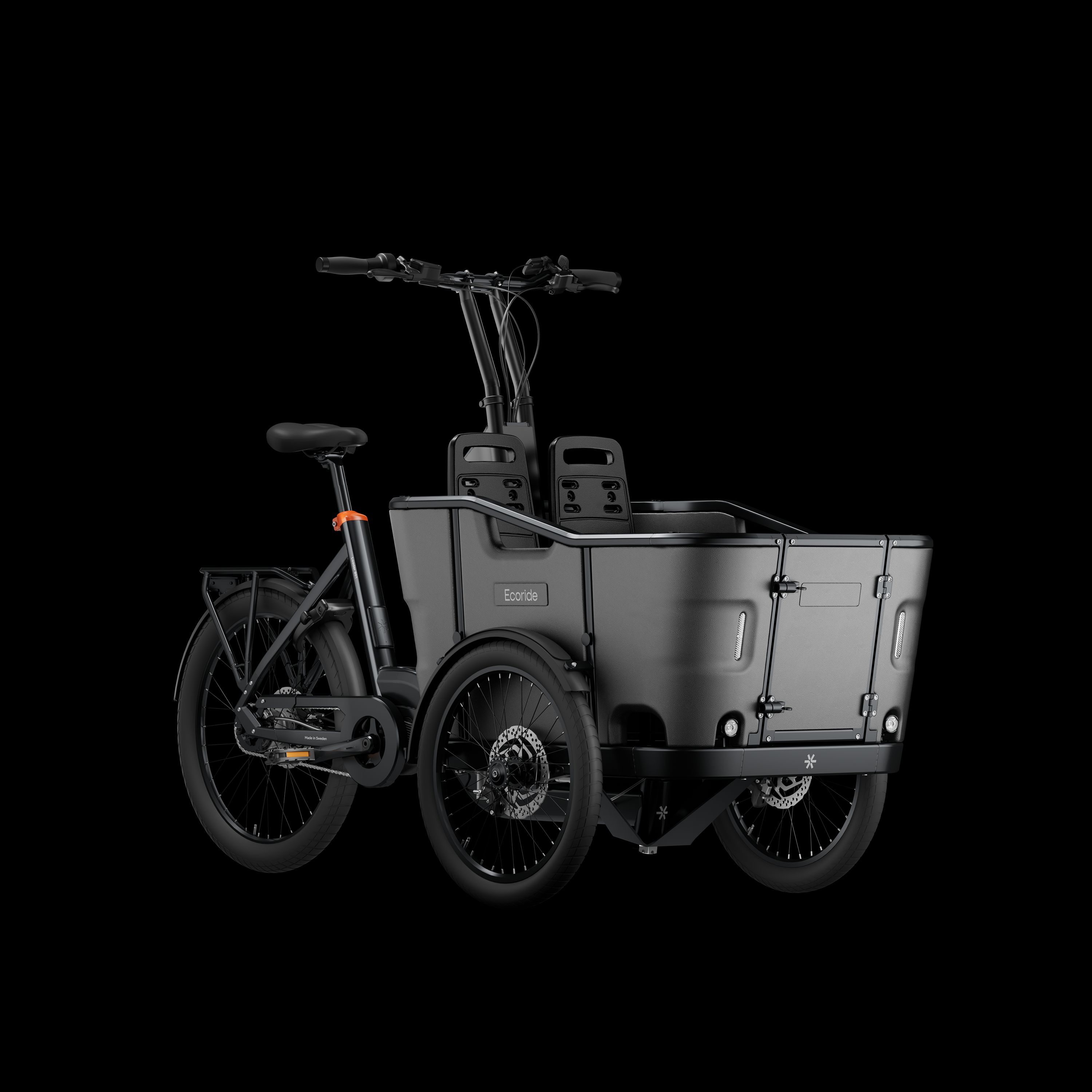 Ecoride Loader 802 – trehjulig ellådcykel, mittmotor och kedja