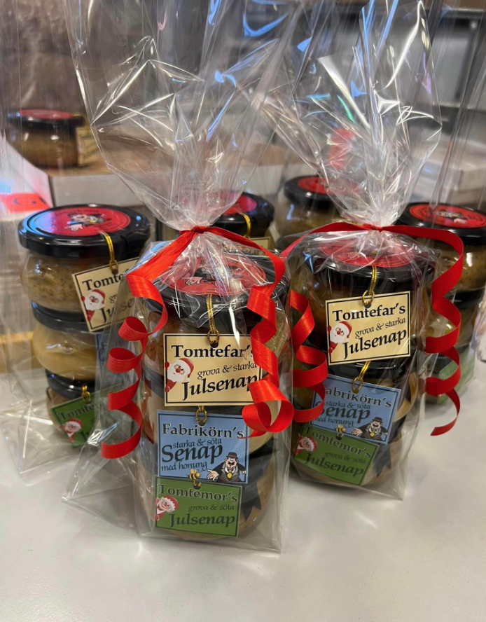 Presentförpackning Julsenap. - 2