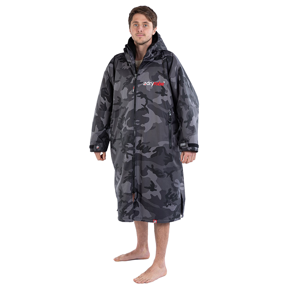 Dryrobe Advance Long Sleeve - Black Camo/Black - 3