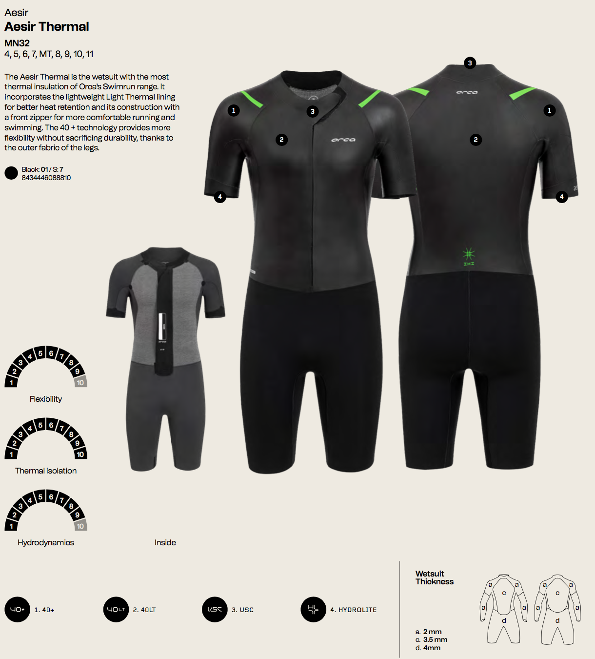 Orca Aesir Thermal  Swimrun Mens    - 5