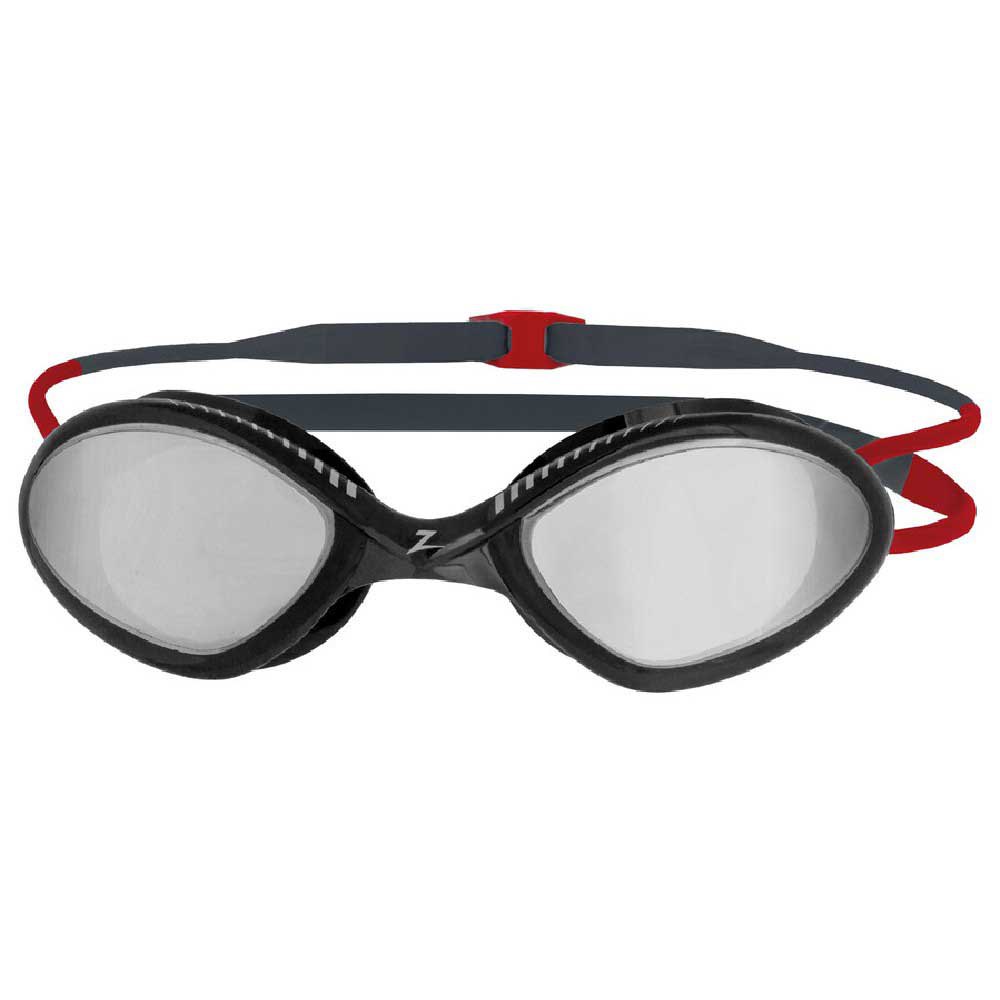Zoggs Tiger Titanium Swim Goggles - Black/Red -  Mirror 
