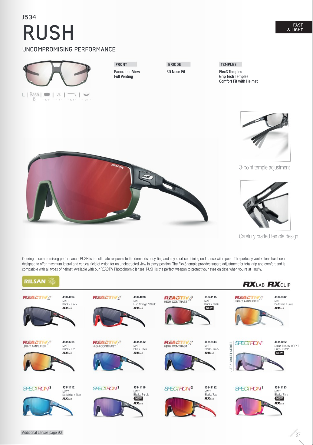 Julbo Rush Black/Red SP3CF RED - 9