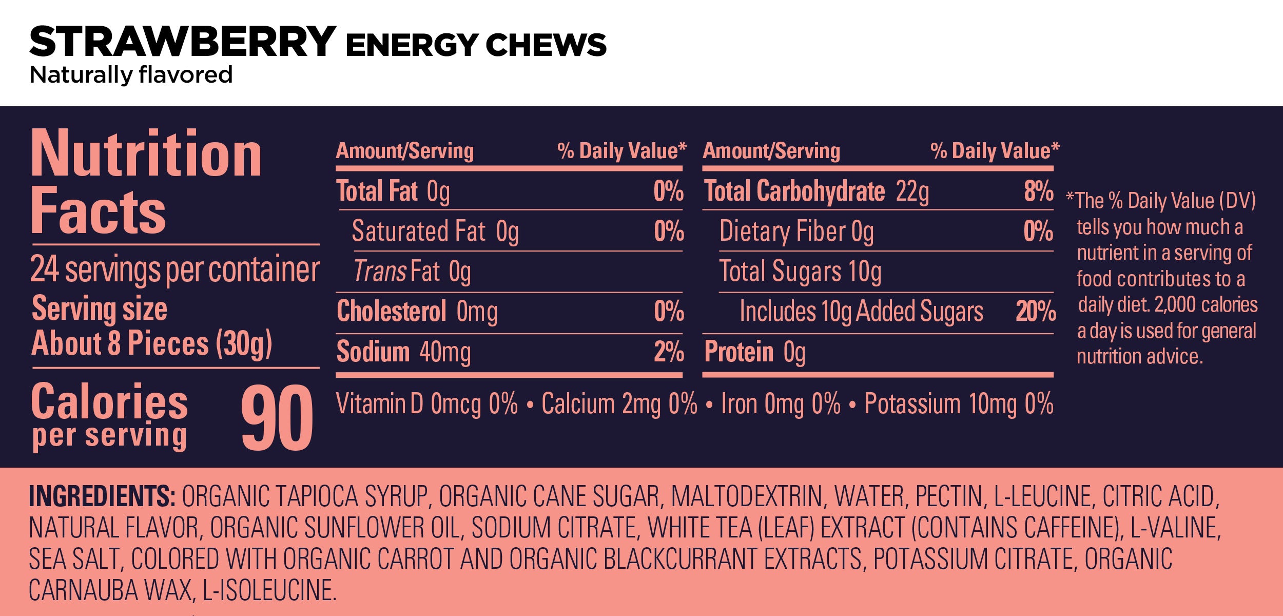 GU Energy chews - Strawberry,  16 piece - 3