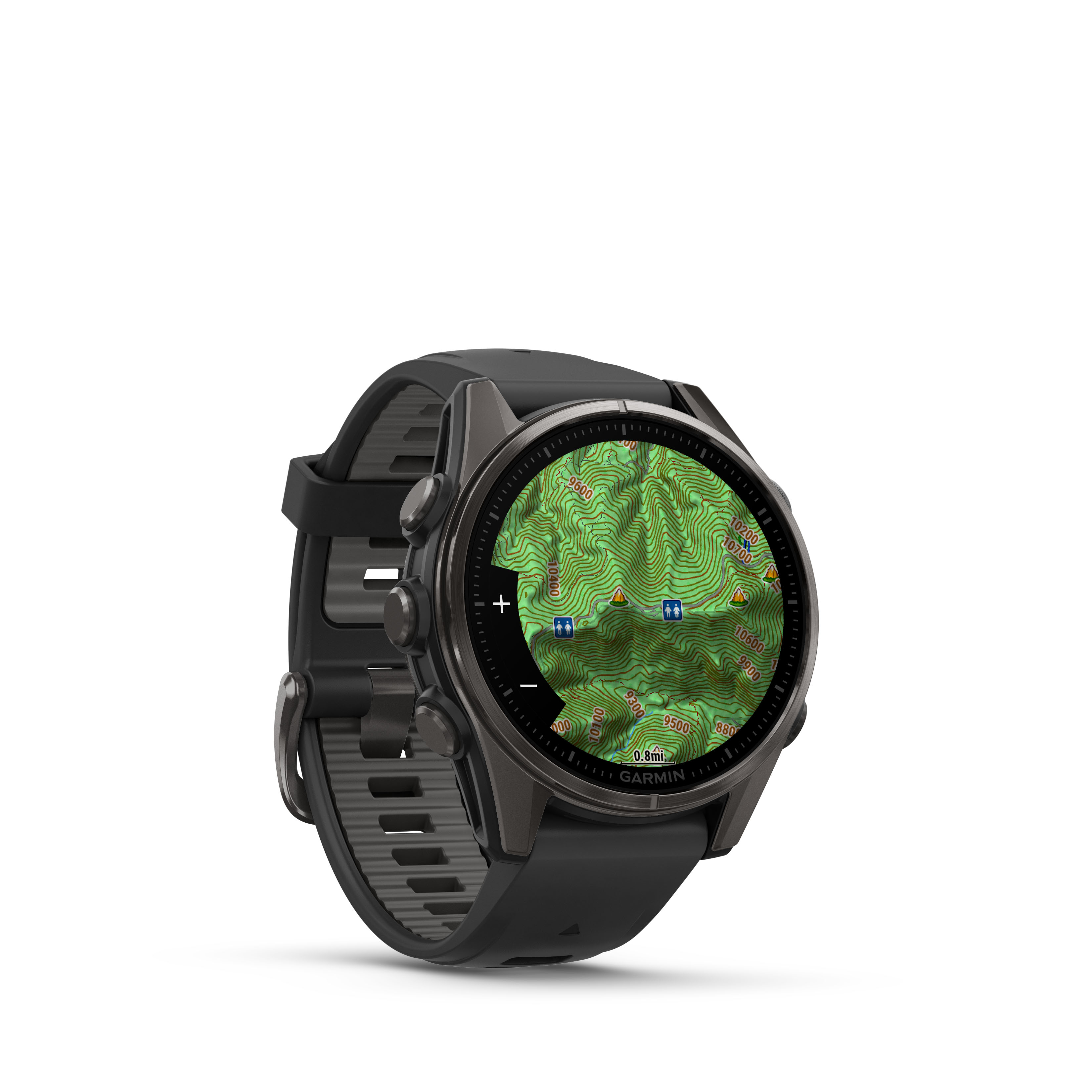 Garmin fēnix® 8 PRO -47 mm, AMOLED Sapphire, Gray DLC Titanium with Black/Stone Gray Silicone Strap - 20
