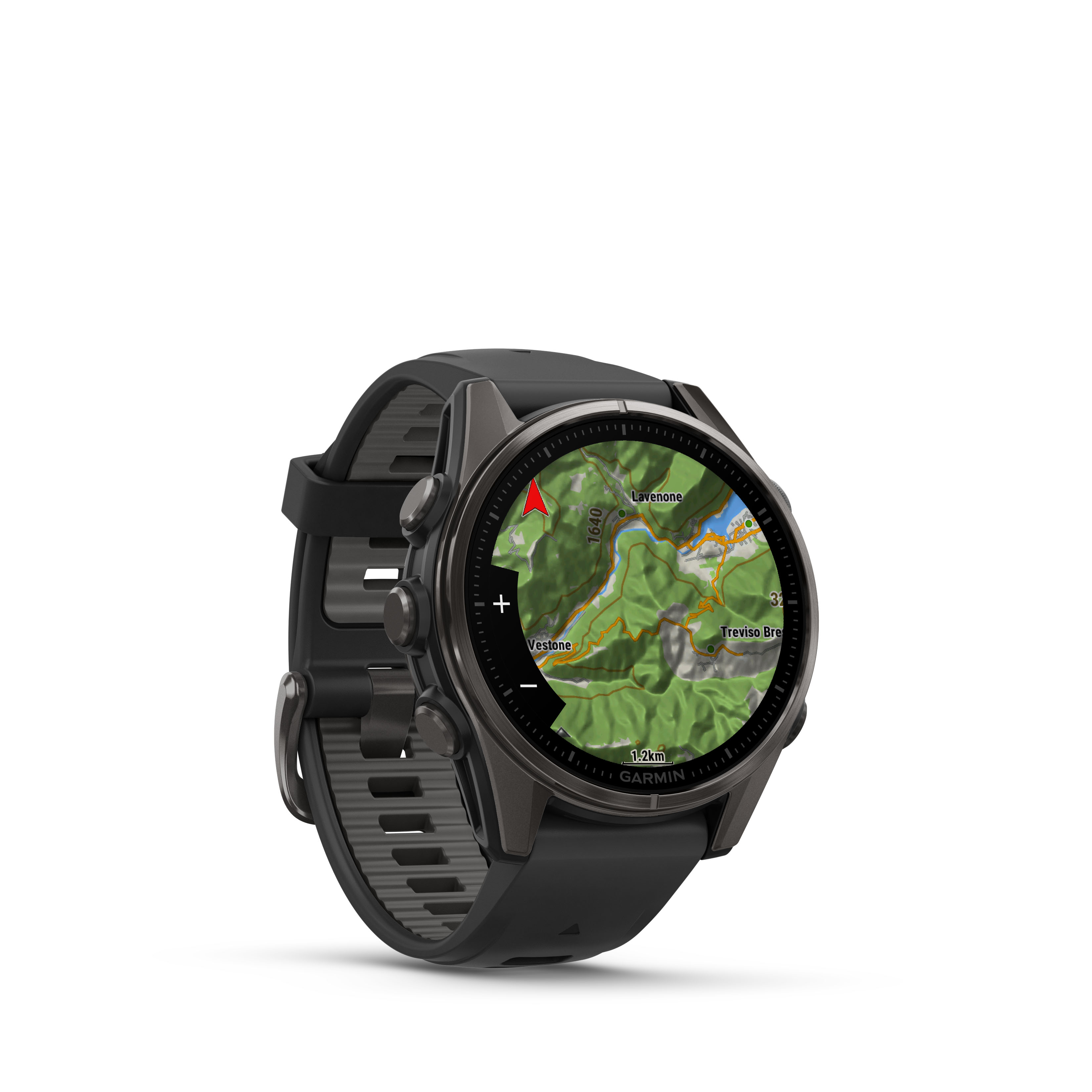 Garmin fēnix® 8 PRO -47 mm, AMOLED Sapphire, Gray DLC Titanium with Black/Stone Gray Silicone Strap - 19