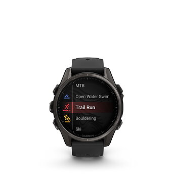Garmin fēnix® 8 PRO -47 mm, AMOLED Sapphire, Gray DLC Titanium with Black/Stone Gray Silicone Strap