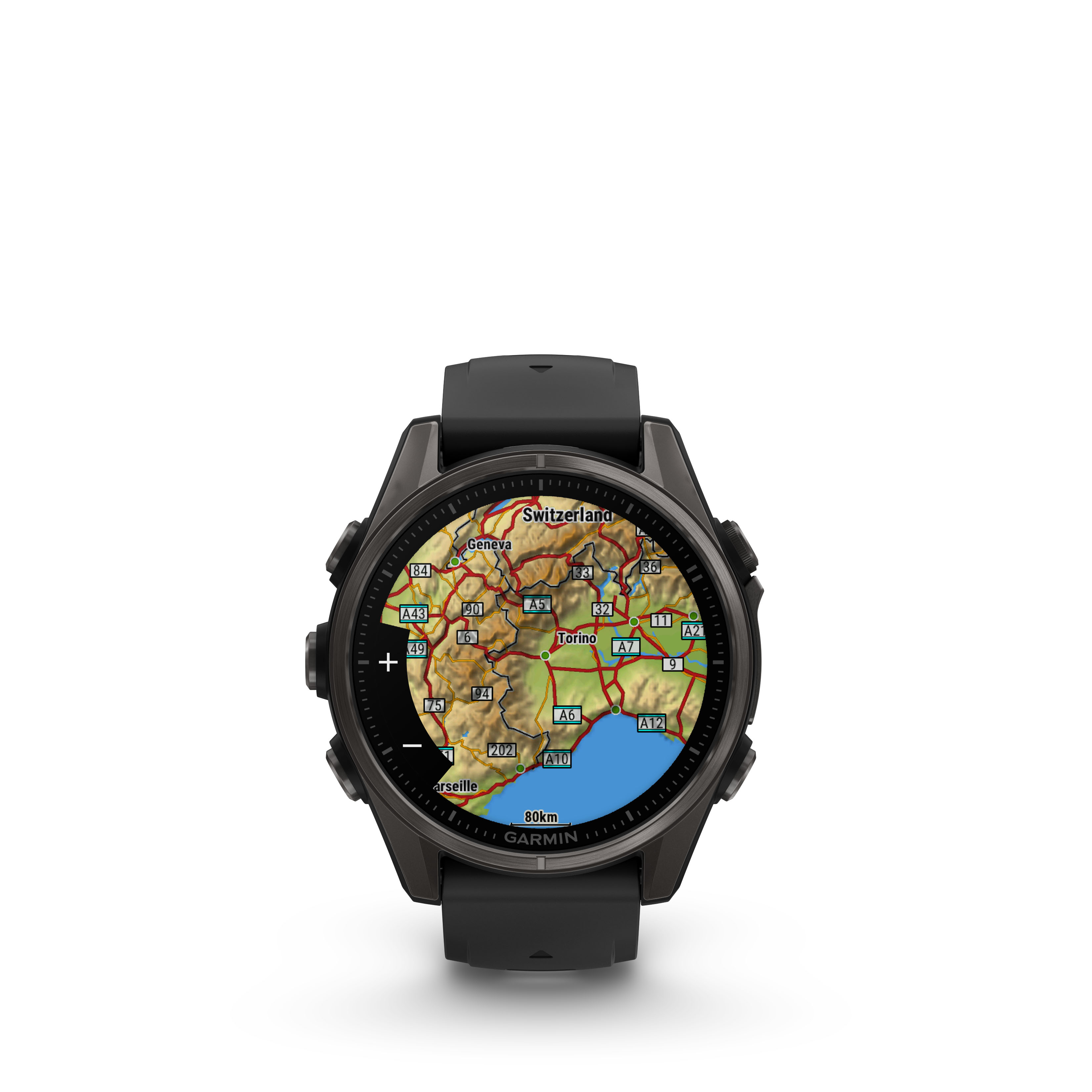 Garmin fēnix® 8 PRO -47 mm, AMOLED Sapphire, Gray DLC Titanium with Black/Stone Gray Silicone Strap - 6