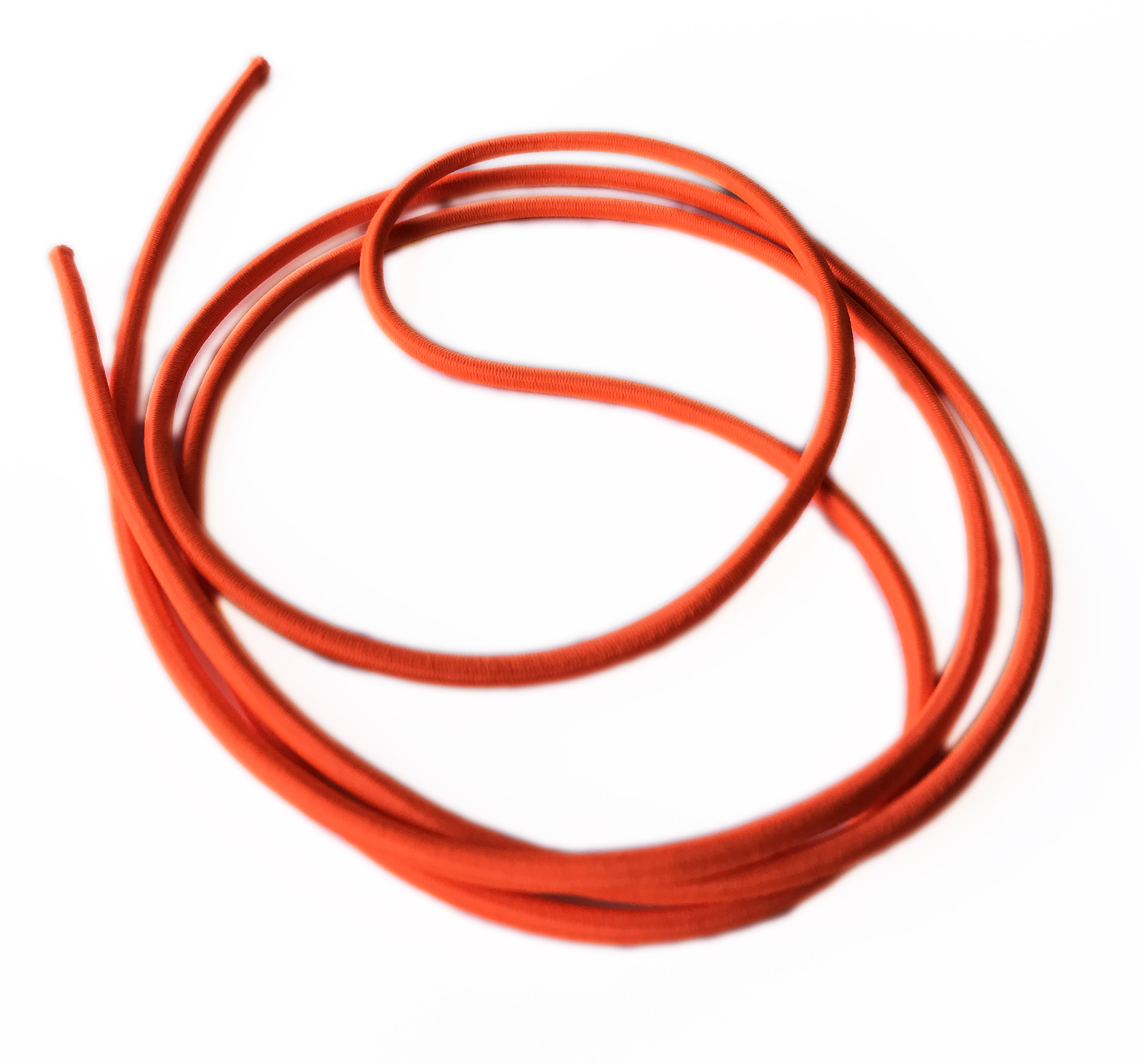 Elastic cord 4mm Orange /Black per  meter - 2