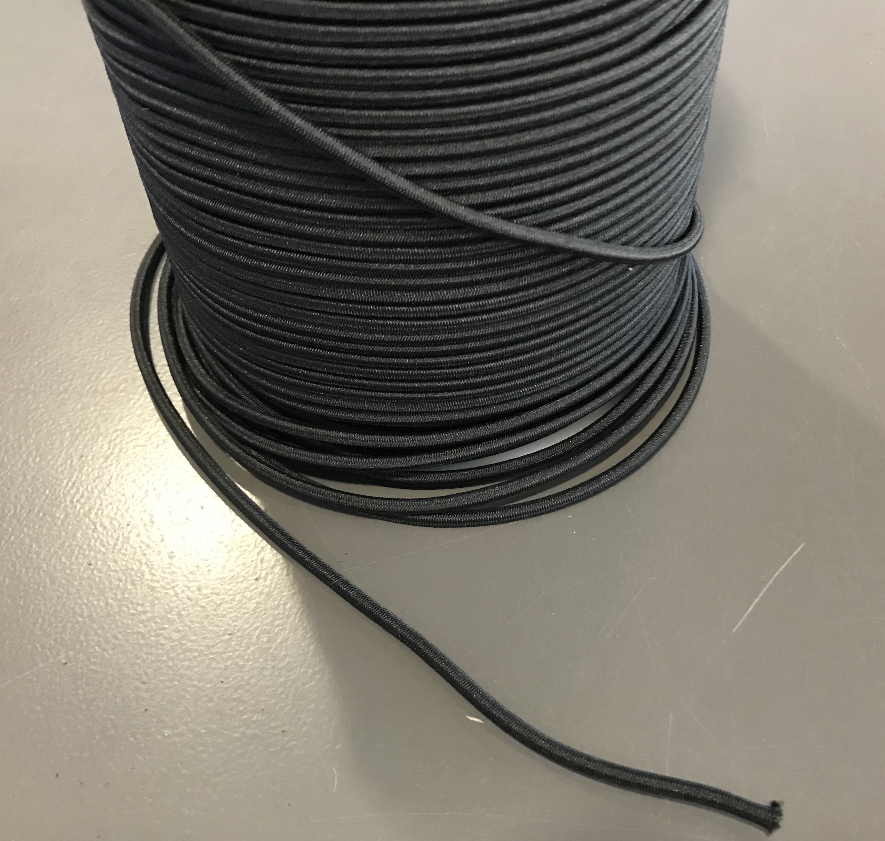 Elastic cord 4mm Orange /Black per  meter - 4
